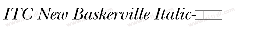 ITC New Baskerville Italic字体转换